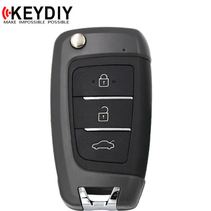 KEYDIY - Hyundai Style - 3-Button Flip Key Blank w/ Integrated Chip (KD-NB25)
