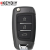 KEYDIY - Hyundai Style - 3-Button Flip Key Blank w/ Integrated Chip (KD-NB25)