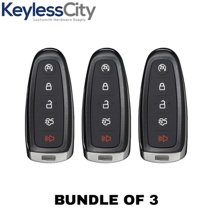 3 X 2011-2020 Ford / 5-Button Smart Key shell / M3N5WY8609 (AFTERMARKET)(Bundle of 3)