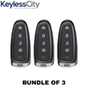 3 X 2011-2020 Ford / 5-Button Smart Key shell / M3N5WY8609 (AFTERMARKET)(Bundle of 3)