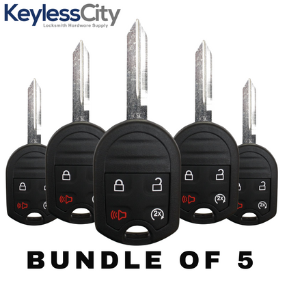 5 X 2009-2018 Ford F-Series Explorer / 4-Button Remote Head Key / OUC6000022 / (AFTERMARKET) (BUNDLE OF 5)