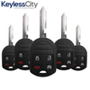 5 X 2009-2018 Ford F-Series Explorer / 4-Button Remote Head Key / OUC6000022 / (AFTERMARKET) (BUNDLE OF 5)