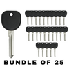 25 X GM Transponder Key / B111 / (Chip 46 Circle+) (AFTERMARKET) (BUNDLE OF 25)