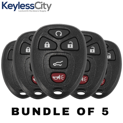 5 X 2007-2017 GM / 5-Button Keyless Entry Remote / PN: 20869057 / OUC60270 OUC60221 (AFTERMARKET) (BUNDLE OF 5)