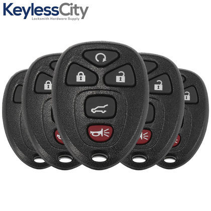 5 X 2007-2017 GM / 5-Button Keyless Entry Remote / PN: 20869057 / OUC60270 OUC60221 (AFTERMARKET) (BUNDLE OF 5)