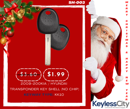KK10 KIA / Hyundai Transponder Key Shell (NO CHIP) (AFTERMARKET)
