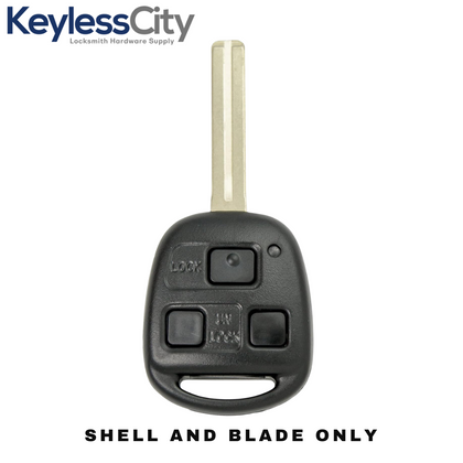 1997-2011 Lexus / 3-Button Remote Head Key SHELL / TOY40 / HYQ12BBT, HYQ1512V (AFTERMARKET)