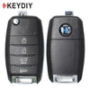 KEYDIY - Kia Style - 4-Button Flip Key Blank - Black (KD-B19-3-1)