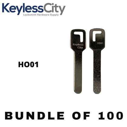 100 X HO01 - Honda Key Blank - Test Key Blade (AFTERMARKET) (BUNDLE OF 100)