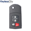 2004-2011 Mazda 6 / RX8 / 4-Button Flip Key / PN: GP7A-67-5RYB / KPU41788 (AFTERMARKET)