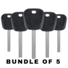 5 X 2008-2020 GM - B120 / B121 Transponder Key (46 Circle + Chip) (AFTERMARKET) (BUNDLE OF 5)