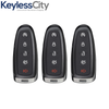 3 X 2011-2020 Ford / 5-Button Smart Key shell / M3N5WY8609 (AFTERMARKET)(Bundle of 3)