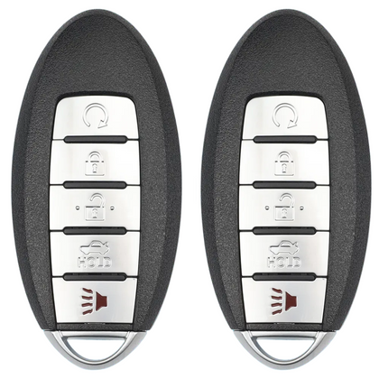 2 X 2016-2018 Infiniti / Nissan / 5-Button Smart Key / PN: 285E3-4RA0B / KR5S180144014 / (IC 204) (AFTERMARKET) (BUNDLE OF 2)