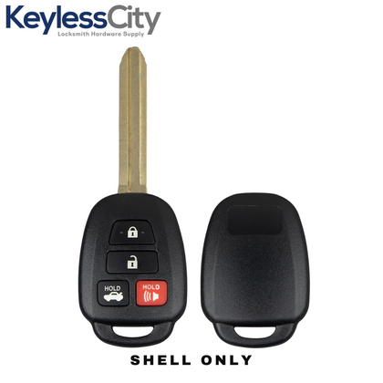 2012-2014 Toyota Camry - Corolla / 4-Button Remote Head Key SHELL / (AFTERMARKET)