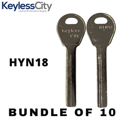 10 X HYN18 LEFT - Hyundai Key Blank - Test Key Blade (AFTERMARKET) (BUNDLE OF 10)