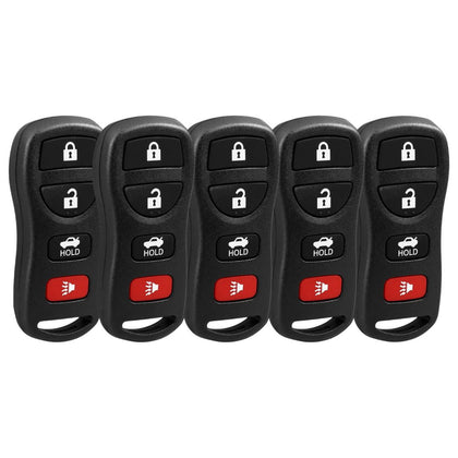 5 X 2002-2017 Nissan / Infiniti / 4-Button Keyless Entry Remote / KBRASTU15 (AFTERMARKET) (BUNDLE OF 5)
