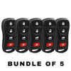 5 X 2002-2017 Nissan / Infiniti / 4-Button Keyless Entry Remote / KBRASTU15 (AFTERMARKET) (BUNDLE OF 5)