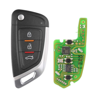 Xhorse XKKF02EN Knife Style / 3-Button Universal Remote Flip Key For VVDI Key Tool (Wired)