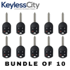 10 X 2009-2018 Ford F-Series Explorer / 4-Button Remote Head Key / OUC6000022 / (AFTERMARKET) (BUNDLE OF 10)