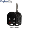 2007-2020 Ford / 4-Button Remote Head Key Shell / H75 / OUC6000022, CWTWB1U793