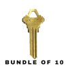 10 X Ilco - SC4-BR Schlage Key Blank (BUNDLE OF 10)