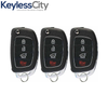 3 X 2015-2019 Hyundai Sonata 4-Button Flip Key SHELL For TQ8-RKE-4F16 / TQ8-RKE-4F25 (AFTERMARKET) (Bundle of 3)