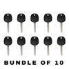 10 X 2001-2010 Lexus Short Blade Transponder Key TOY50 (4D) (AFTERMARKET) (BUNDLE OF 10)