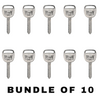 10 X Ilco - B102 - P1113 - GM - Metal Key Blank (BUNDLE OF 10)