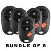 5 X 2004-2018 Toyota / 3-Button Keyless Entry Remote / PN: 89742-AE010 / GQ43VT20T (AFTERMARKET) (BUNDLE OF 5)