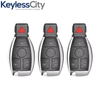 3 X 1997-2014 Mercedes Benz 4-Button Fobik Key SHELL For IYZ-3312 (Bundle of 3)