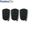 3 X 2015-2019 Cadillac / 5-Button Smart Key SHELL For HYQ2AB, HYQ2EB (AFTERMARKET) (Bundle of 3)