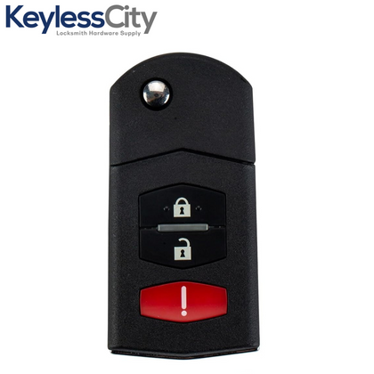 2006-2015 Mazda / 3-Button Flip Key / PN: CC43-67-5RYC / BGBX1T478SKE125-01 (AFTERMARKET)