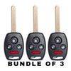 3 X 2003-2010 Honda Accord Element / 4-Button Remote Head Key / OUCG8D-380H-A (AFTERMARKET) (BUNDLE OF 3)
