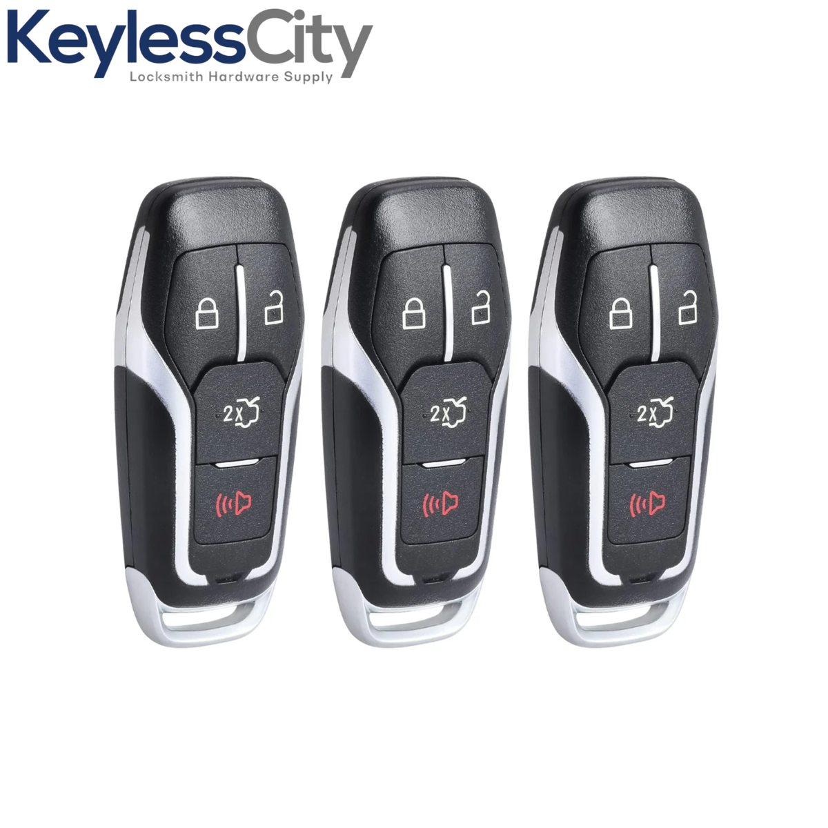 3 X 2013-2018 Ford / 4-Button Smart Key SHELL For M3N-A2C31243800, M3N ...