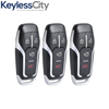 3 X 2013-2018 Ford / 4-Button Smart Key SHELL For M3N-A2C31243800, M3N-A2C31243300 (AFTERMARKET) (Bundle of 3)