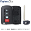 2012-2019 Toyota / 4-Button Smart Key SHELL / HYQ14FBA (AFTERMARKET)