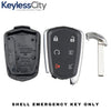 2014-2019 Cadillac / 6-Button Smart Key SHELL For HYQ2AB, HYQ2EB (AFTERMARKET)