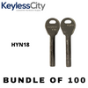 100 X HYN18 LEFT - Hyundai Key Blank - Test Key Blade (AFTERMARKET) (BUNDLE OF 100)