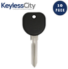 10 X 2004-2009  Buick Pontiac B107 / PT04 (PK3) - Z Keyway- Transponder Key (13 Chip) (AFTERMARKET) (BUNDLE OF 10)
