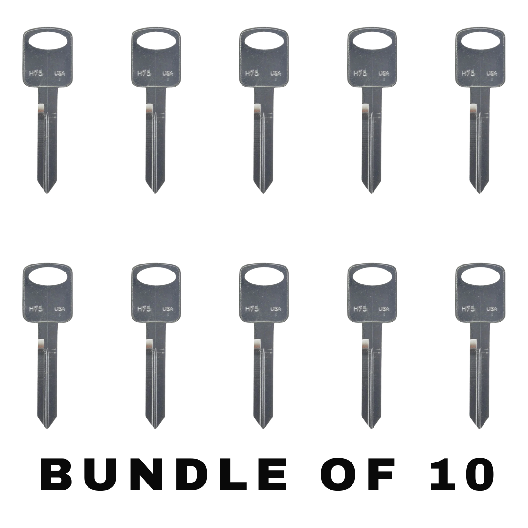 Ford Key 75 10 X Ilco - H75 - 1196FD - Ford - Metal Key Blank (BUNDLE OF 10 ...