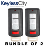 2 X 2016-2020 Mitsubishi Mirage G4 / 4-Button Smart Key / PN: 8637B424 / OUC003M (AFTERMARKET) (BUNDLE OF 2)