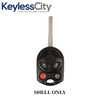 2011-2019 Ford / 4-Button HS Remote Head Key Shell / HU101 / OUCD6000022 (Aftermarket)