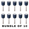 10 X HO01 Honda Transponder Key (AFTERMARKET) (BUNDLE OF 10)