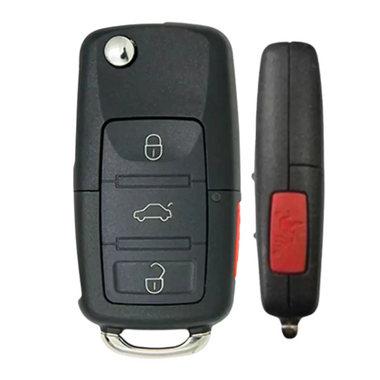 1997-2006 Audi / 4-Button Flip Key / PN: 4D0837231P / MYT8Z0837231 / 315 MHz (AFTERMARKET)