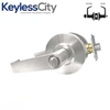 Commercial Lever Set Handle - SFIC IC Core - 2-3/4” Standard Backset - Satin Chrome - Entrance - Grade 2