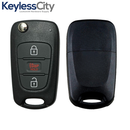 2012-2013 Kia Rio / 3-Button Flip Key / PN: 95430-1W020 / TQ8-RKE-3F02 (AFTERMARKET)