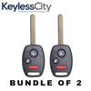 2 X 2012-2013 Honda CR-V / 3-Button Remote Head Key / PN: 35111-SWA-306 / MLBHLIK-1T (BUNDLE OF 2)