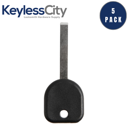 5 X 2008-2020 GM - B120 / B121 Transponder Key (46 Circle + Chip) (AFTERMARKET) (BUNDLE OF 5)
