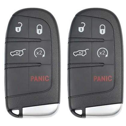 2 X 2014-2023 Jeep Grand Cherokee / 5-Button Smart Key / PN: 68143505AC / M3N-40821302 (AFTERMARKET) (BUNDLE OF 2)