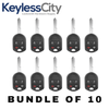 10 X 2000-2017 Ford Lincoln Mercury / 4-Button Remote Head Key / OUC6000022 / 164-R8073 (AFTERMARKET) (BUNDLE OF 10)